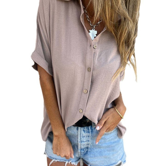 Blusa Casual de Cuello Vuelto para Mujer - Image 5