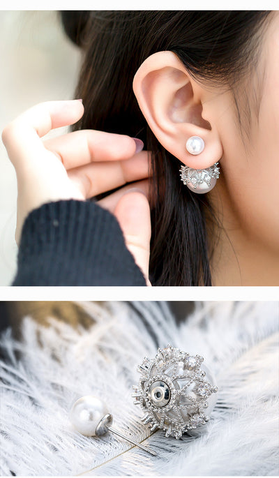 Aretes de Plata Esterlina con Perla Reversible - Image 15