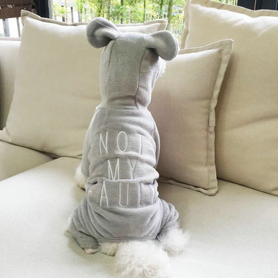 Mono Estampado para Perro con Bordados en Colores Sólidos
