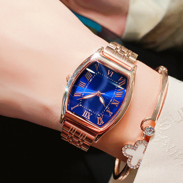 Reloj de Acero Inoxidable Oro Rosa para Mujer - Diseño Minimalista