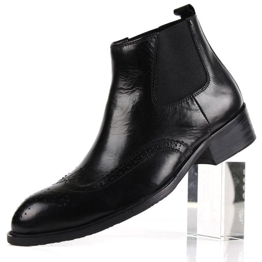Botas de Cuero Genuino con Punta Afilada - Máximo Confort