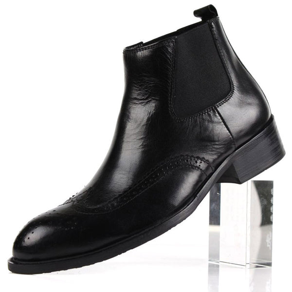 Botas de Cuero Genuino con Punta Afilada - Máximo Confort