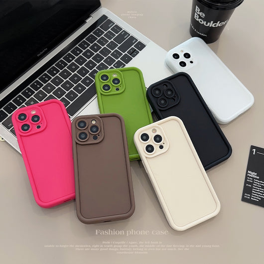 Funda Silicona Integral de Color Sólido para Teléfono - Image 11