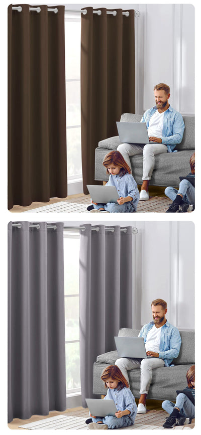 Cortinas Modernas Térmicas Bloqueadoras de Luz - Tela Gruesa Opaca Aislante - Image 20
