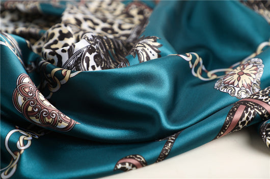 Pañuelo de Seda Estampado Leopardo - Accesorio Fashion Versátil - Image 14