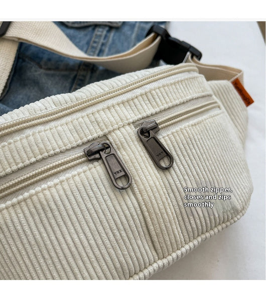 Bolsa Mensajera Deportiva de Lona Pana en Colores Sólidos - Image 13