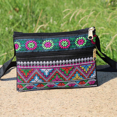 Bolsa Bandolera Doble Compartimento con Bordado Artesanal - Image 19