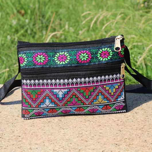 Bolsa Bandolera Doble Compartimento con Bordado Artesanal - Image 19