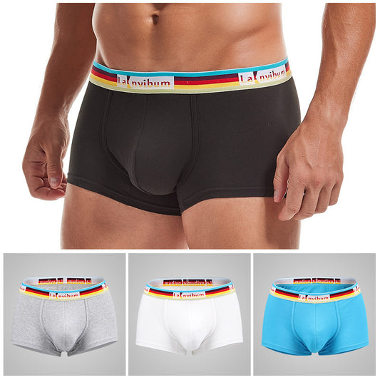 Bóxers de Algodón de Tiro Medio para Hombre con Cintura Arcoíris