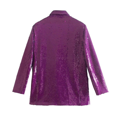 Blazer Suelto con Lentejuelas Versátil Europeo Americano - Image 8