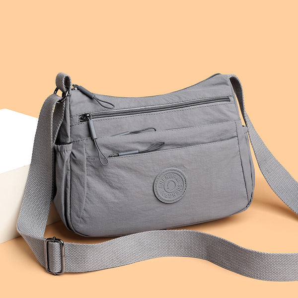 Bolsa Mensajera Casual Ligera Multicompartimento Diseño Simple