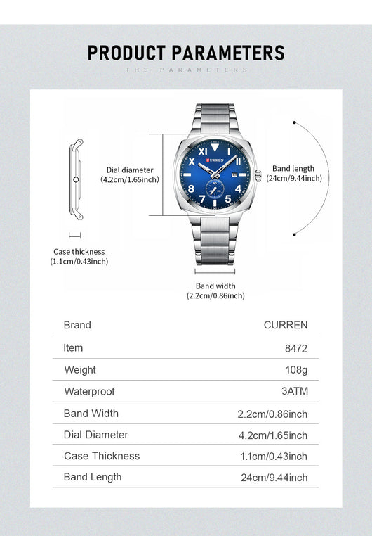 Reloj de Cuarzo Resistente al Agua para Hombre - Estilo Ejecutivo - Image 13