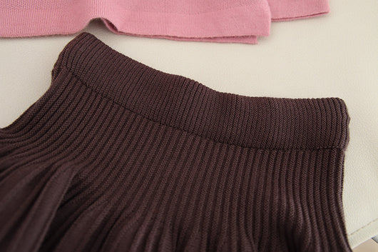 Conjunto de Falda y Suéter Tejido para Niñas Pequeñas y Medianas - Image 11