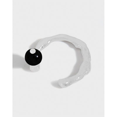 Anillo de Ónix Negro Geométrico Irregular - Lujo Minimalista - Image 2