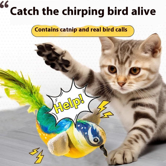 Juguete Interactivo para Gatos con Pájaro Cantante y Movimiento - Image 12