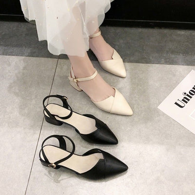 Sandalias Baotou de Tacón Punta Afilada - Estilo Hada Verano