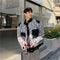 Chaqueta Casual Hombre Cuello Mao con Bolsillos Tridimensionales