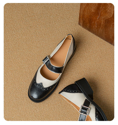 Zapatos de Cuero con Bloques de Color - Diseño Moderno y Versátil - Image 9