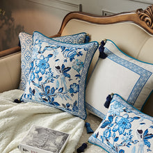 Funda de Cojín para Sofá Estilo Chino Moderno Porcelana Azul y Blanco - Image 13