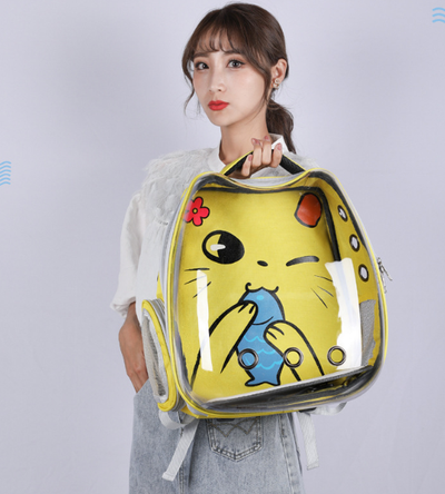 Mochila Transportadora Transparente para Gatos - Portátil y Segura - Image 19