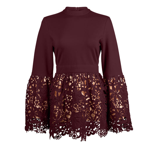 Blusa Elegante Talla Grande con Encaje y Mangas Acampanadas para Mujer - Image 6