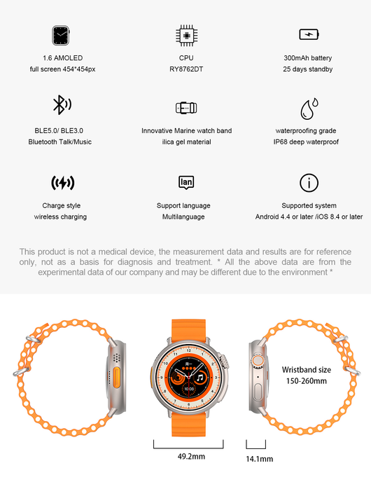 Reloj Inteligente AMOLED 1.6" Llamadas Bluetooth - Image 54