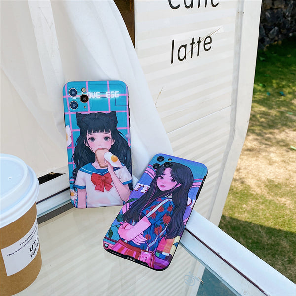Funda para Celular Manga Anime Chica Japonesa
