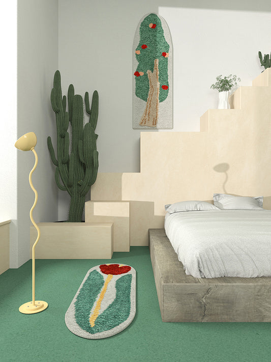 Tapete Tulipán para Dormitorio de Niñas - Alfombra Infantil de Cabecera