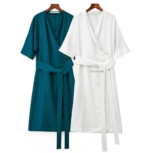 Vestido Camisero Retro con Cintura Marcada - Image 8