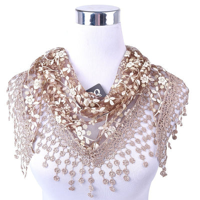 Pañuelo Étnico Floral de Gasa - Kerchief Bohemio Versátil - Image 2