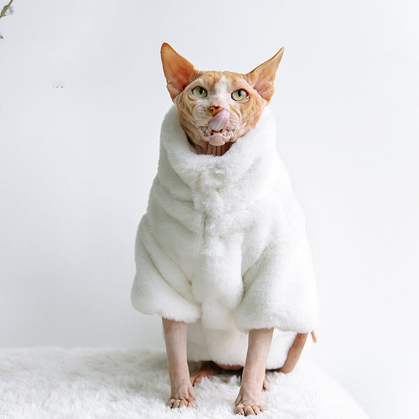 Ropa Térmica para Gatos sin Pelo - Abrigo Grueso y Suave para Otoño e Invierno