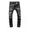Pantalones Vaqueros Rotos con Parches para Hombre - Slim Fit Biker con Diseño Personalizado