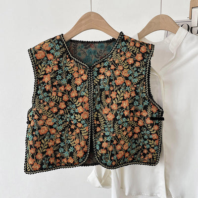 Chaleco Étnico Retro Bordado para Mujer - Abrigo Ligero de Verano - Image 8