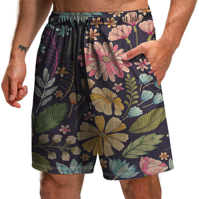 Pantalones Cortos Estampados 3D Serie Hojas Verano - Bermudas Playa Casuales para Hombre - Image 13