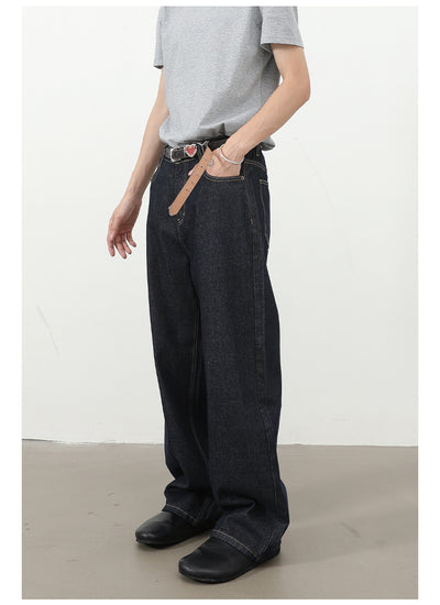 Jeans Retro Holgados con Cintura Elástica Estilo Coreano para Hombre - Image 25