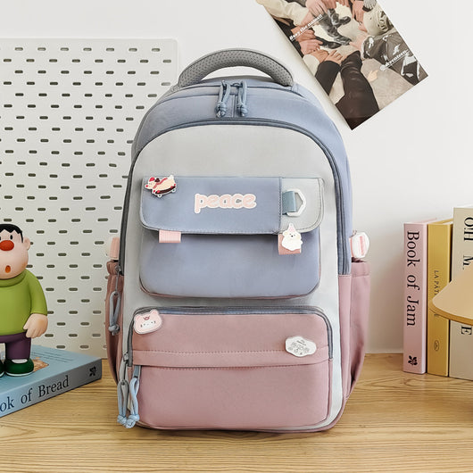 Mochila Escolar Amplia de Gran Capacidad Ligera y Simple para Mujeres - Image 9