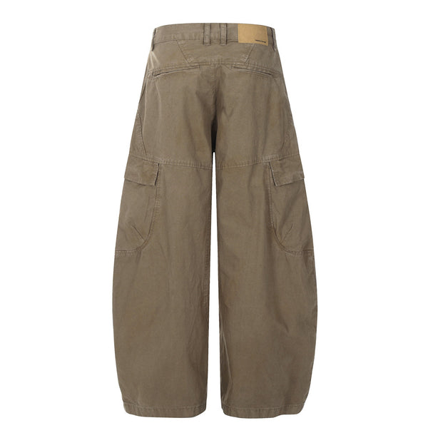 Pantalones Casuales Anchos Multibolsillos Estilo Moderno