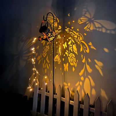 Lámpara Solar Mariposa de Hierro - Luz Decorativa Recargable - Image 2