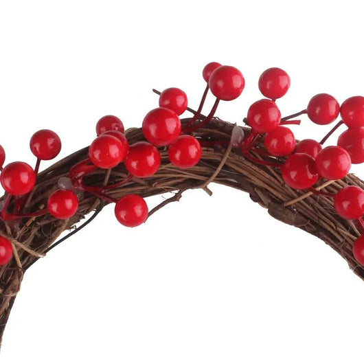 Corona Decorativa de Frutos Rojos Simulados - Image 8