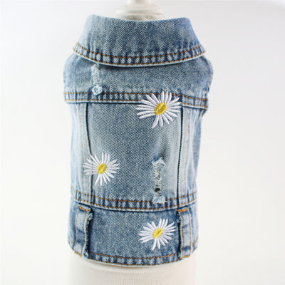 Falda Denim a Cuadros con Bordado de Cachorro Teddy para Primavera y Otoño - Image 7