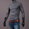 Suéter Cuello Alto Slim Fit Elegante para Hombre Joven