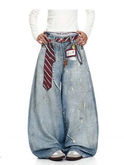 Jeans Bootcut Retro Tie-Dye Holgados para Hombre - Image 15