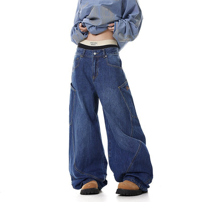 Jeans Retro Americano con Bolsillos Grandes y Diseño Machete - Image 3