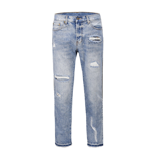 Jeans con Cierre Lateral y Rotos para Hombre y Mujer - Image 9