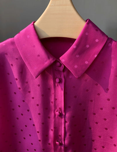 Camisa de Manga Larga en Satén Sedoso Reversible con Brillo - Image 31