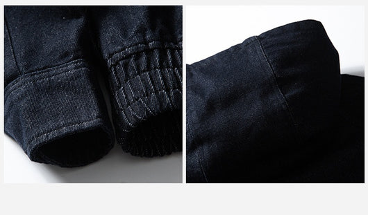 Chaqueta Denim Vintage con Capucha y Cierre para Hombre y Mujer - Estilo Casual Deslavado - Image 17