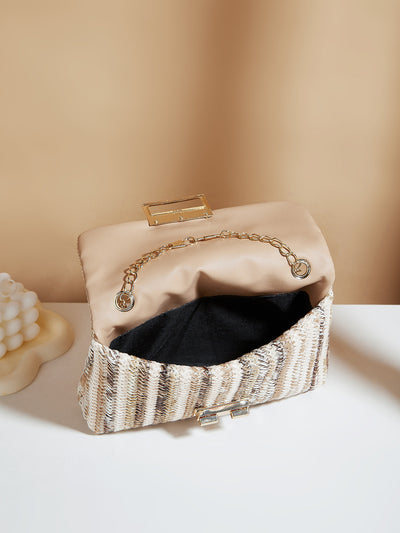 Bolsa de Hombro Tejida con Cierre de Candado para Mujer - Image 16