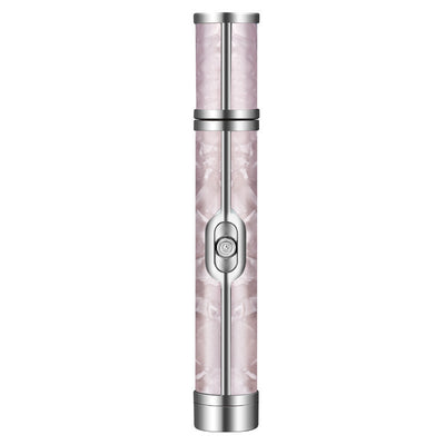Silver-gray portable nail polishing instrument with a sleek, pen-like design and textured body. - Image 5