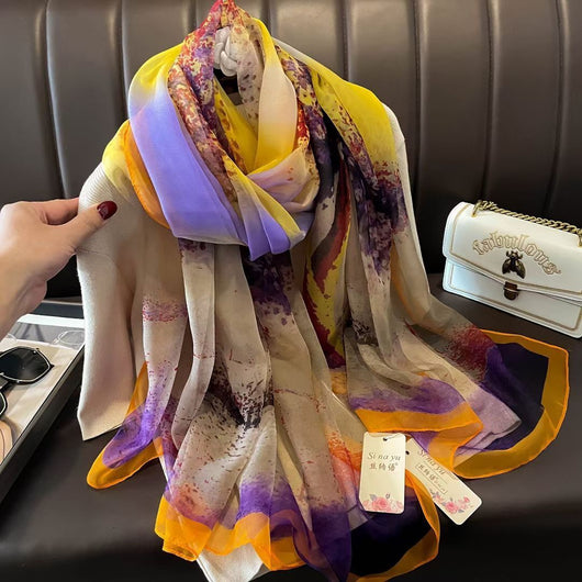 Pañuelo de Seda Suave Largo Elegante Versátil - Image 18