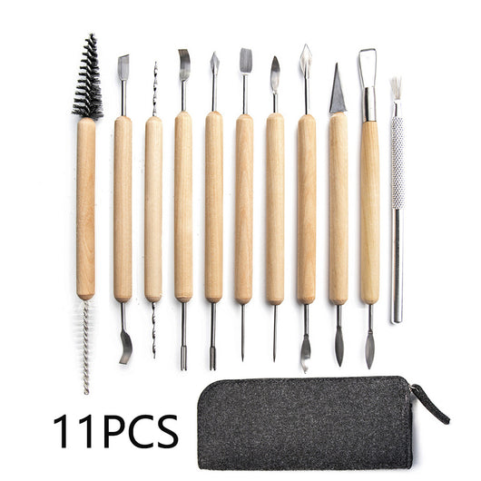Set de 11 Herramientas de Arcilla Profesionales para Escultura y Cerámica - Image 2